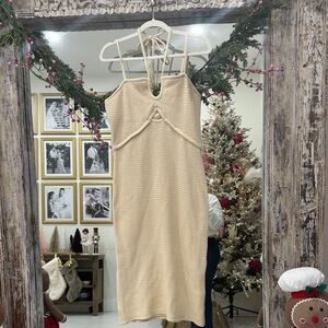House of Harlow 1960 Cream Knit Dress